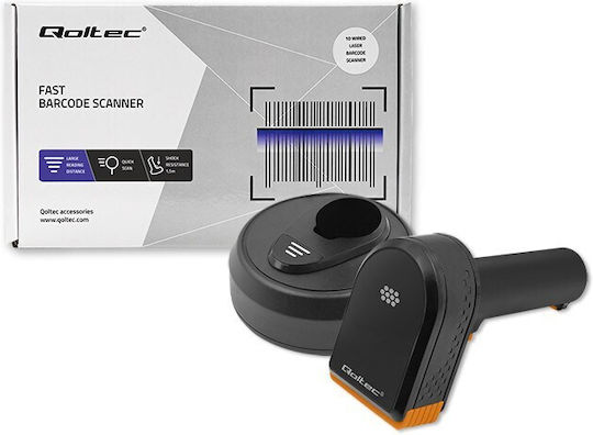 Qoltec Handheld-Scanner Drahtlos mit 2D- und QR-Barcode-Lesefunktion
