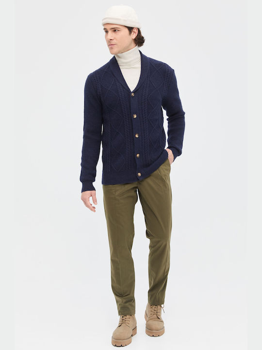 Aristoteli Bitsiani Men's Knitted Cardigan Blue