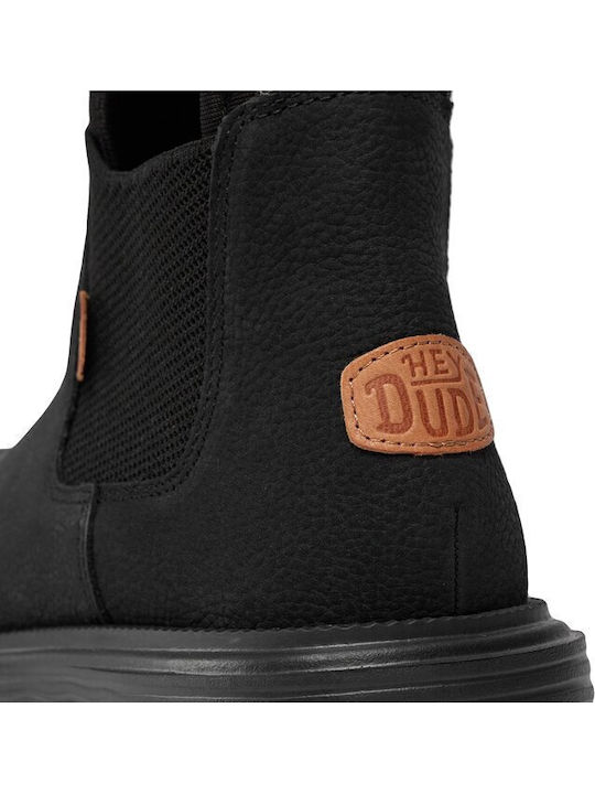 Leder Schwarz Chelsea Stiefeletten Anatomisch