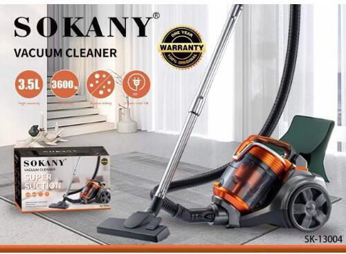 Sokany SK-13004 Ηλεκτρική Σκούπα 3600W με Κάδο 3.5lt Πορτοκαλί