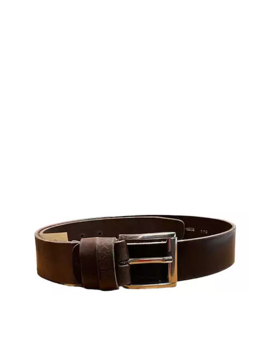 To Be Yourself Men's Leather Belt Brown