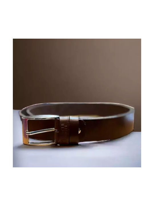 To Be Yourself Men's Leather Belt Brown