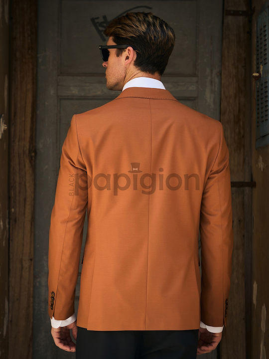 Men's Suit Jacket Slim Fit Tan