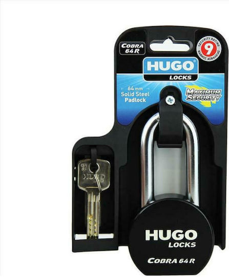 Hugo Locks Cobra 64r Λουκέτο Μακρύλαιμο με Κλειδί 64mm