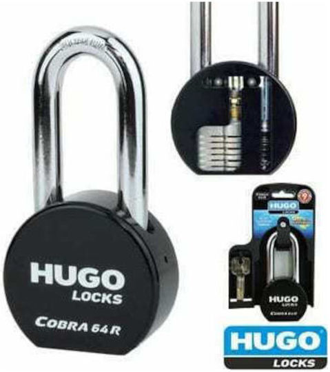 Hugo Locks Cobra 64r Λουκέτο Μακρύλαιμο με Κλειδί 64mm