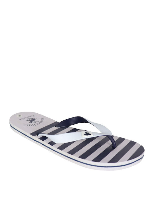 Beverly Hills Polo Club Men's Flip Flops White