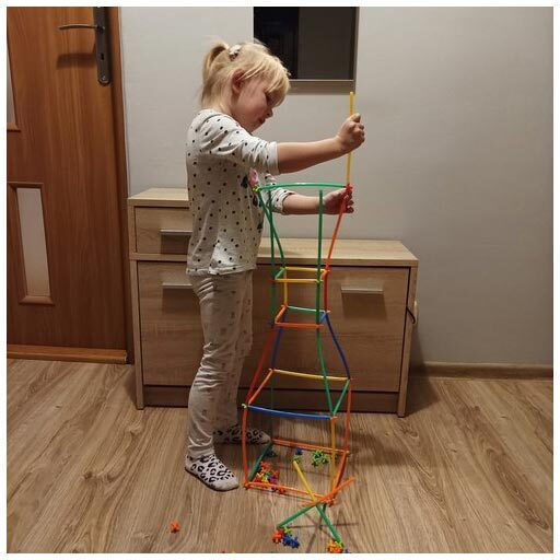 Kruzzel Plastic Construction Toy Educational Straws Connectors for Children 3+ years+ Years