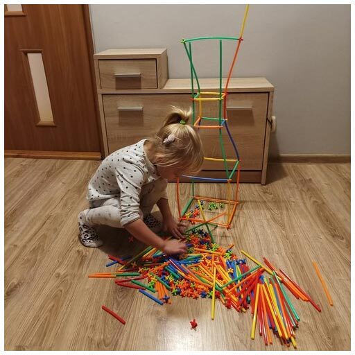 Kruzzel Plastic Construction Toy Educational Straws Connectors for Children 3+ years+ Years