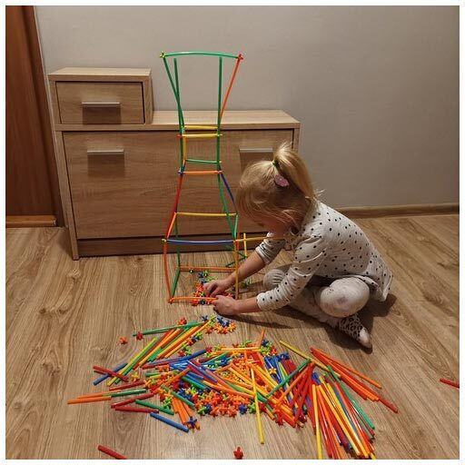 Kruzzel Plastic Construction Toy Educational Straws Connectors for Children 3+ years+ Years