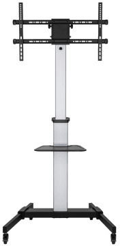 Sbox FS-444 Βάση Τηλεόρασης Δαπέδου έως 86" και 50kg Ασημί