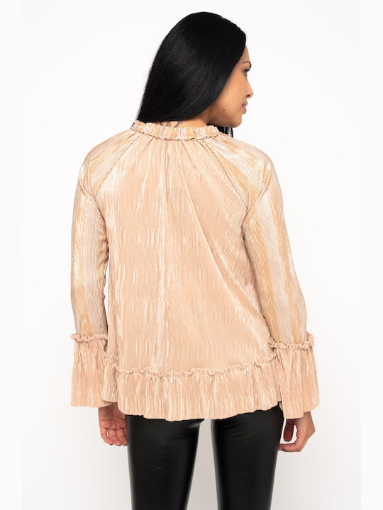 E-shopping Avenue Women's Blouse Long Sleeve Gold