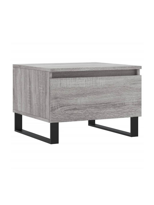 Rectangular Wooden Side Table Γκρι Sonoma L50xW46xH35cm