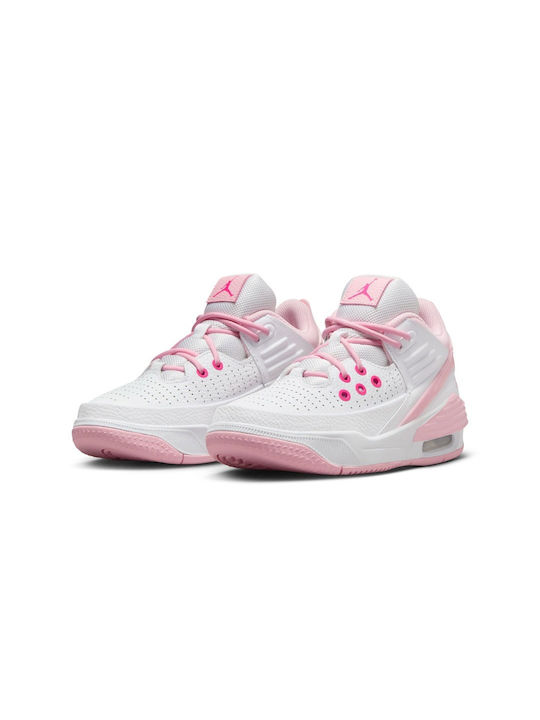 Max Aura Kids Sports Basketball Shoes with Laces White