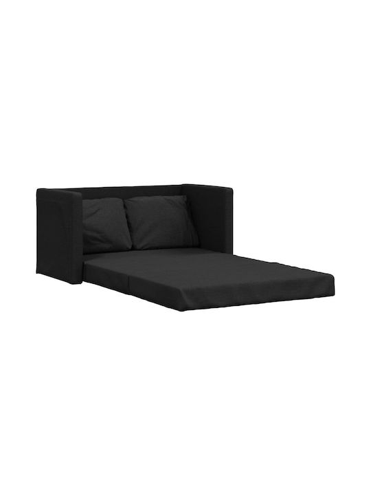 Doppelsitzer Sofa Bett Schwarz 112x60x55cm