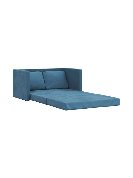 Doppelsitzer Sofa Bett Samt Blau 122x60x55cm