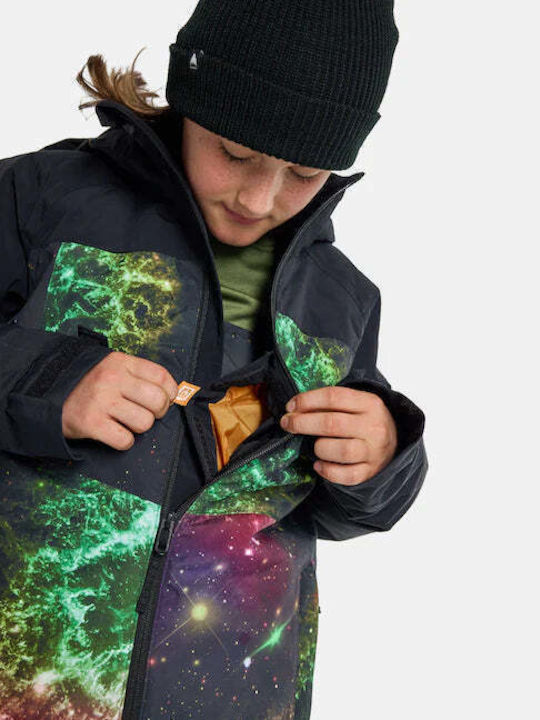 Wasserdicht Kinder Freizeitjacke mit Futter & Kapuze Schwarz