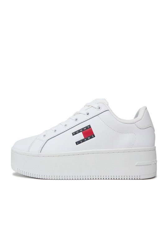 Γυναικεία Flatforms Sneakers Λευκό