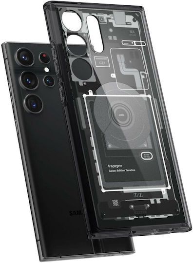 Spigen Ultra Hybrid Zero Задна корица Пластмаса Черен (Galaxy S22 Ultra 5G)