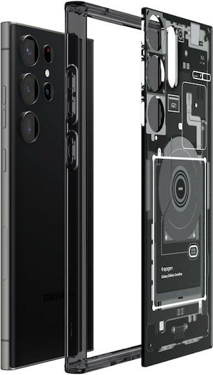Spigen Ultra Hybrid Zero Задна корица Пластмаса Черен (Galaxy S22 Ultra 5G)