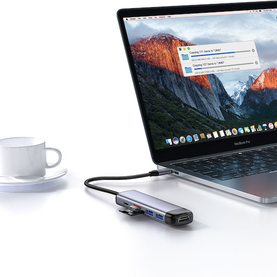 Mcdodo USB-C Докинг станция с HDMI 4K PD Сив (HU-7740)