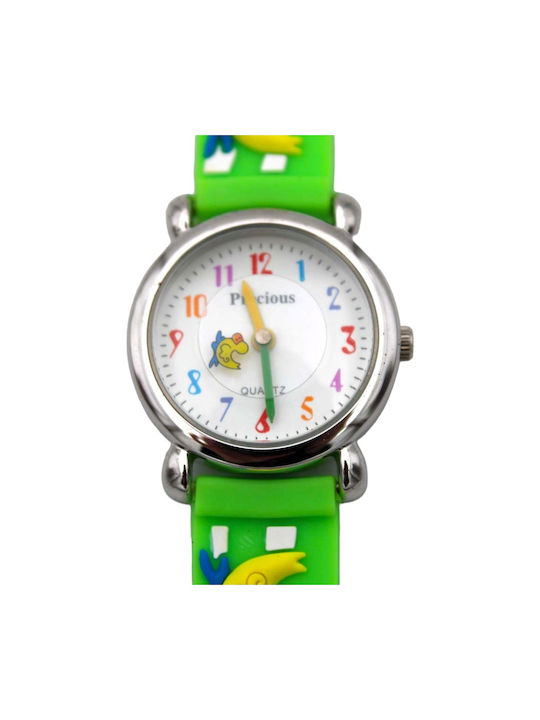 Kids Analog Watch with Rubber/Plastic Strap Green