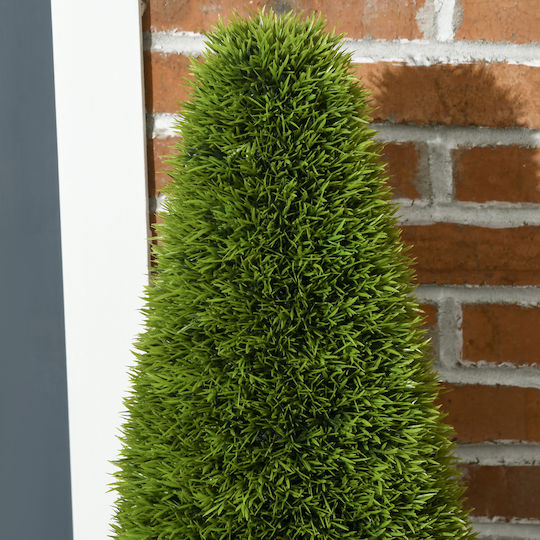 Künstliche Pflanze im Töpfchen Grün 16cm HomCom