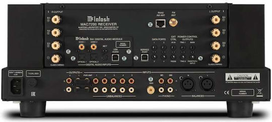 McIntosh Mac7200 2-channel Интегриран Hi-Fi усилвател Stereo 18210 Черен