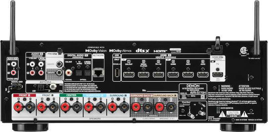 Denon AVR-S770H Home Cinema Receiver 4K/8K 7.2 Channels 75W/8Ω 165W/6Ω with HDR and Dolby Atmos Black