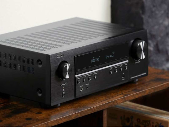 Denon AVC-S670H Home Cinema Receiver 4K/8K 5.2 Channels 75W/8Ω 150W/6Ω with HDR and Dolby Atmos Black