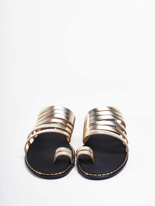 E-shopping Avenue Lucrat manual Leather Women's Sandals Gold