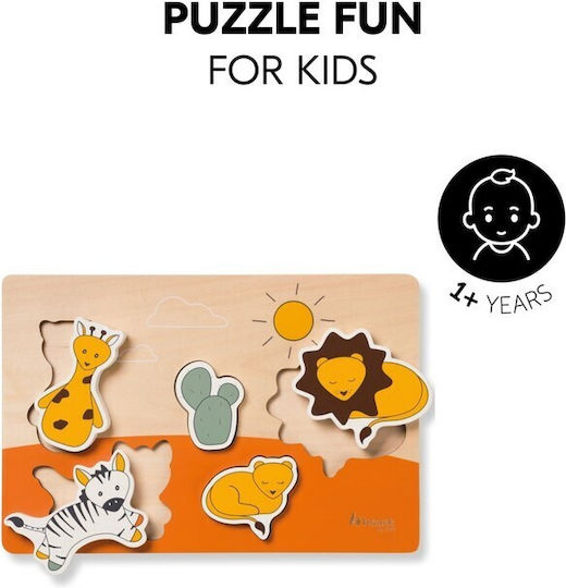 Holz Kinder Steckpuzzle Safari 5pcs Hauck