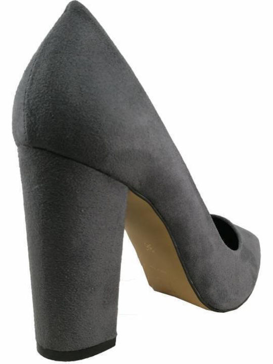 Suede Gray High Heels