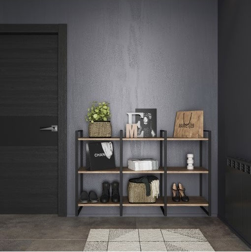 Emuca от Метал в Черен Цвят 35.2x115см