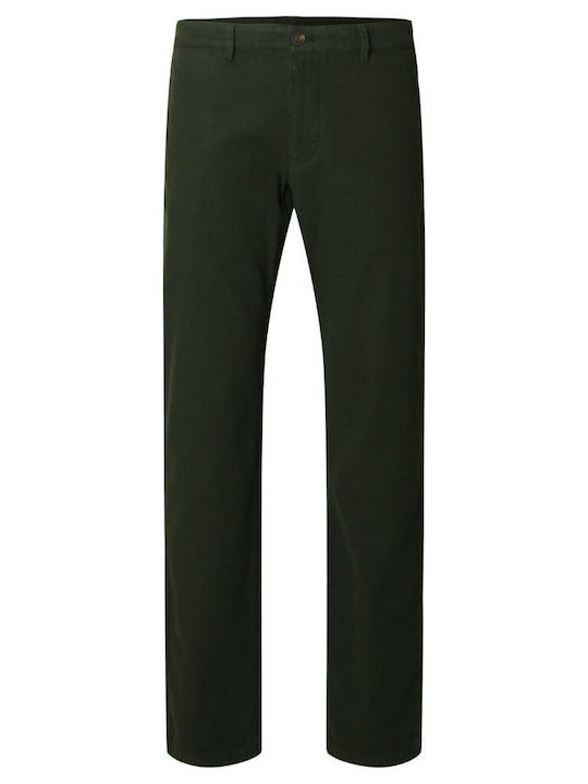 Selected Pantaloni bărbați Chino într-o potrivire slim Green