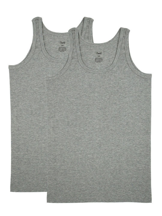 Onurel Men's Undershirts Sleeveless GRI 2Pack