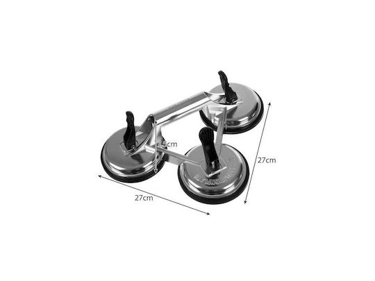 Bigstren Aluminum Triple Work Suction Cup 120mm with Max Lifting Weight 150kg