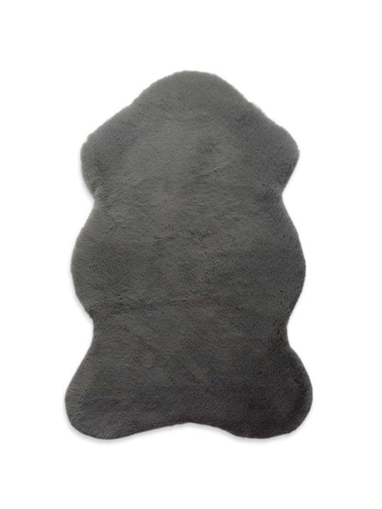 Newplan Puffy Fc7a Rug Round Furry Dark Grey