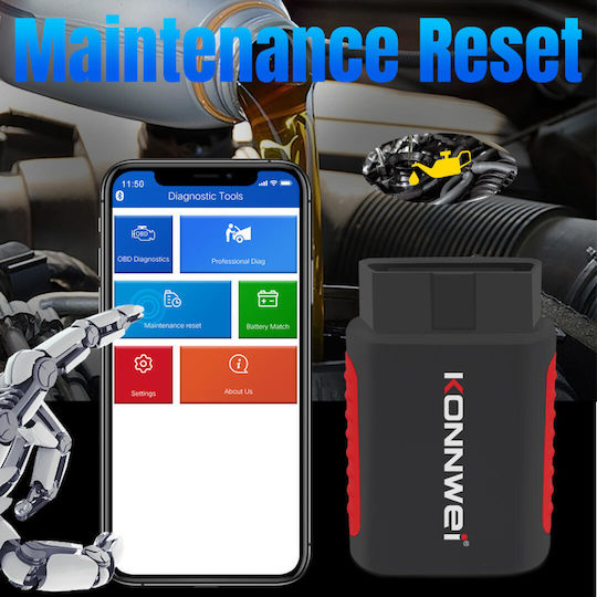 Konnwei Car Diagnostics Bluetooth Tool OBD 2 Compatible Android