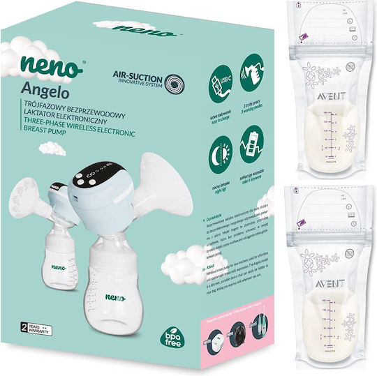 Neno Ηλεκτρικό Μονό Θήλαστρο Ρεύματος Λευκό 180ml