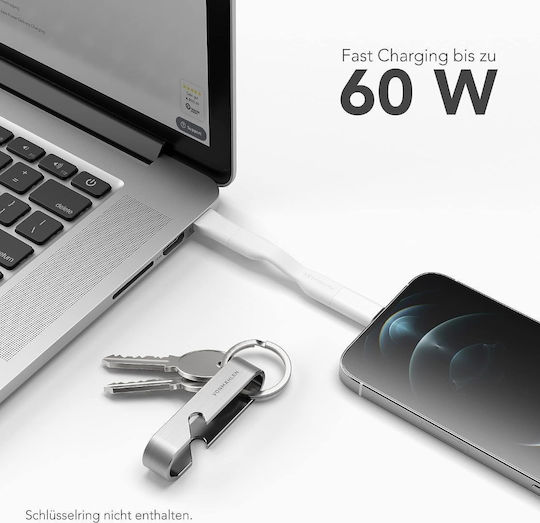 Vonmählen High Six 6in1 Спирала USB към Lightning / Type-C / micro USB Кабел 2.4Спецификация Сребрист (VO-HS-SL)