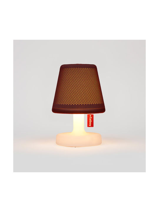 Fatboy Table Lamp with Red Shade and White Base