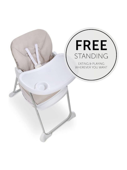 Hauck Sit N Fold Foldable Baby Highchair with Adjustable Height Beige