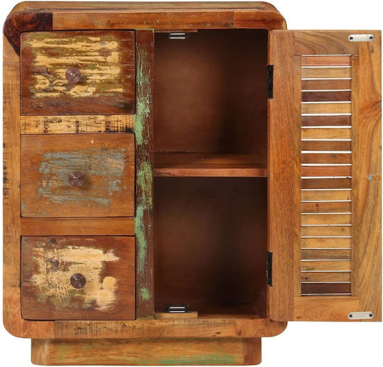 Wooden Storage Cabinet with 3 Drawers L55xW30xH70cm