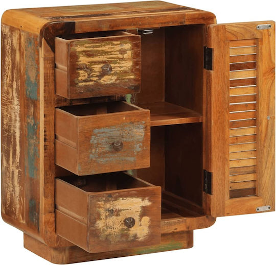 Wooden Storage Cabinet with 3 Drawers L55xW30xH70cm