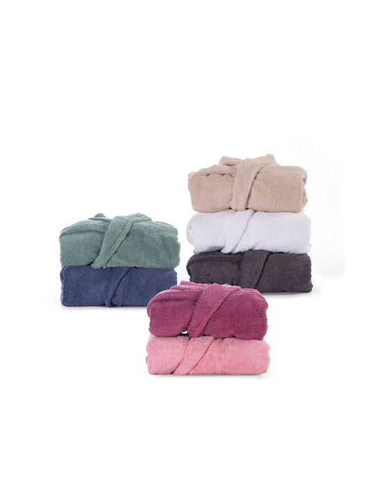 Nef-Nef Homeware Fresh Bathrobe with Collar Anthracite 420gr/m²