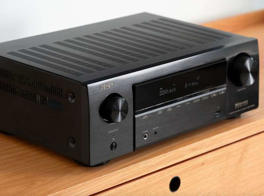 Denon AVR-X1800H Home Cinema Amplifier 4K/8K 7.2 Channels 80W/8Ω 175W/6Ω with HDR and Dolby Atmos Black