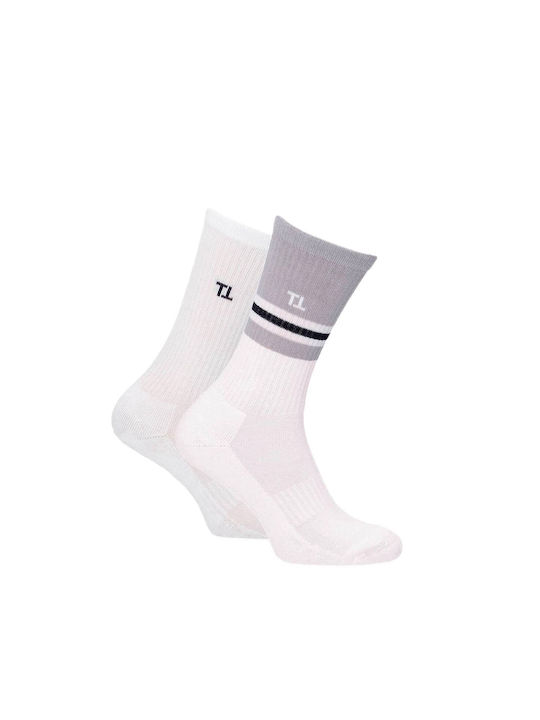 Tamaris Damen Socken White/Grey 2Pack