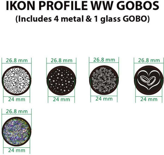 American DJ Projector LED Ikon Profile WW LED FollowSpot Black