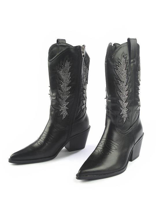Synthetic Leather Women's Boots Black