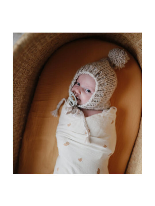 Mushie Бебешки Чаршаф За Количка Памук с ластик Жълт 40x100бр